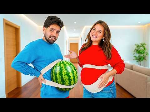 عشت معاناة زوجتي بالحمل ليوم كامل !! 😰