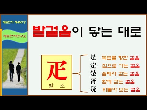 세트한자 제450강 발 소 관련 세트한자 / 오고 가는 발걸음속에 삶의 향기가