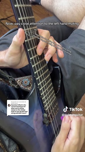 How to Mute Strings with Left Hand in Sweep Picking