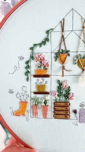 130K views · 114 reactions | Here it is…The Glasshouse!! 華瑱 Yay, I’m so excited to introduce our March pattern to you  This pattern js for super confident makers - it’s beautiful and intricate. I’ll be honest, it’s one of my fav patterns to date and I’ve already had loads of messages about it! You can find The Glasshouse in our membership: themakersacademy.com  #modernembroidery #embroiderytechniques #embroiderydesign | Clever Poppy | Facebook
