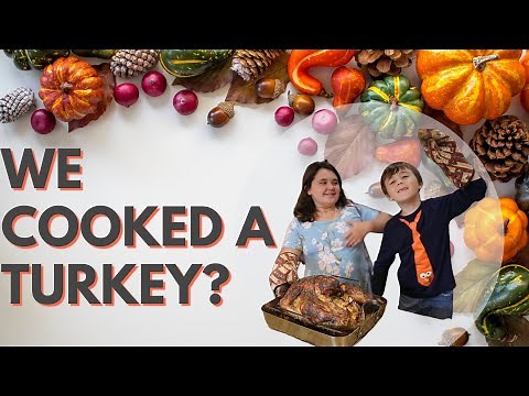 Kids cook a Turkey? | We show you how to roast a turkey in the oven.