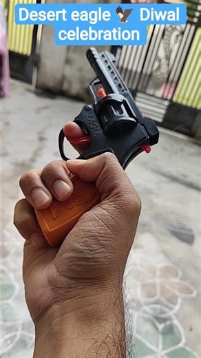 Desert Eagle Gun Firing Diwali Celebration 💥🔥 | Toy Gun with Ring Caps 🎆 #viral