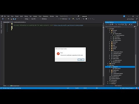 There are no scaffolders supported for this item Visual Studio 2019