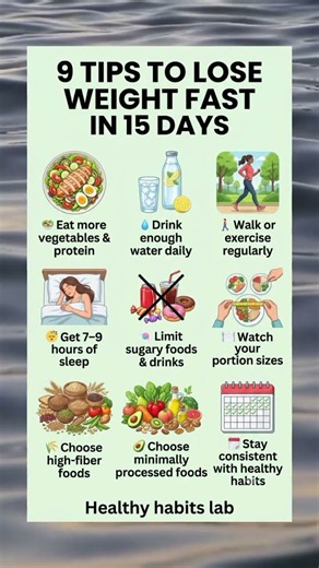 How to Lose Weight Fast in Habits for Quick Fat Loss15 Days | Simple Diet & Daily#healthtips