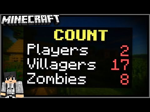 How To DETECT NUMBER of PLAYERS in (1.15/1.16) [Vanilla Minecraft JAVA Command] Count How Many Mobs