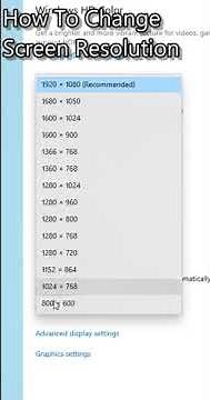 How To Change Screen Resolution in Windows 10