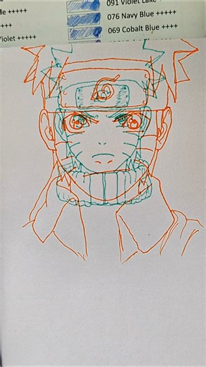 Red and Blue Drawing 3D Glasses-Naruto Uzumaki