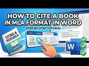 How to Cite a Book in MLA Format in Word | Cite a Book in MLA Format Automatically Using MS Word