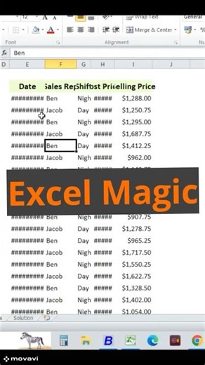 Excel magic// Excel Tricks// Excel shortcuts #excel