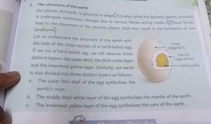 The structure of the earthOur planet, the Earth, is spherical... | Filo