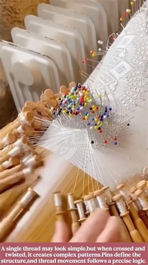 The Satisfying Art of Bobbin Lace Where Every Thread Movement Builds a Perfect Pattern