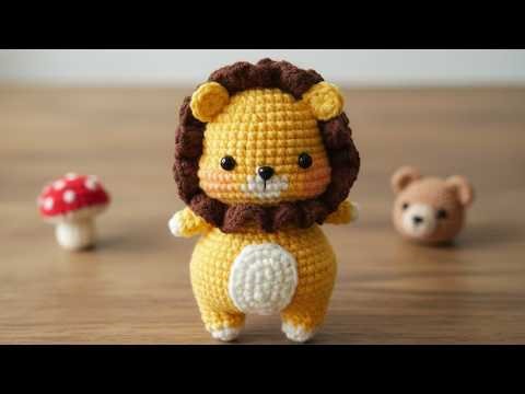 Crochet Lion Amigurumi Tutorial | Cute Mini Lion Doll for Beginners