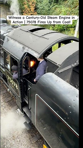 Historic Steam Engine Fires Up 🇬🇧 #heritage #steamengine #train #uk #shorts