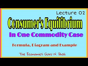 Consumer's Equilibrium in One Commodity Case
