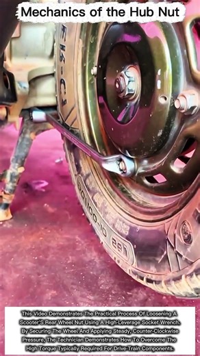 Mechanics of the Hub Nut: Loosening a Scooter Rear Wheel