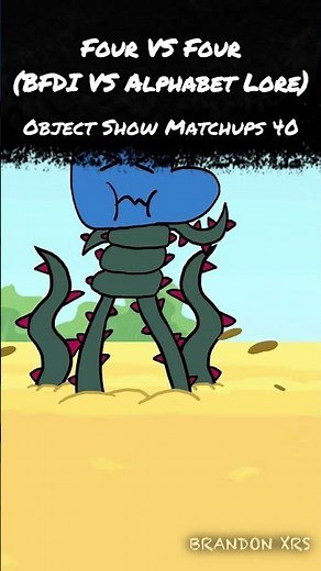 Four VS Four (BFDI VS Alphabet Lore) [Number Lore] - Object Show Matchups 40 #shorts