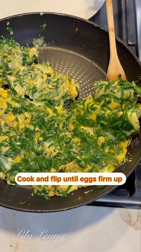 Garlic chives fried egg recipe