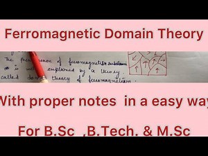 Lecture 53 Ferromagnetic Domain Theory