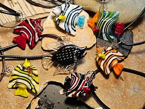 Handmade Murano Lampwork Glass Fish Necklace - Etsy
