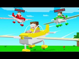 AIRPLANE HUNTERS VS SPEEDRUNNER In Minecraft!