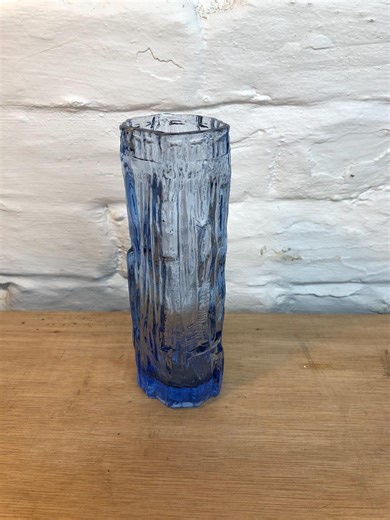 Vintage Ravenhead Blue Bark Ice Effect Vase Glass Collectable Mid Century Art Whitefriars Style 1960 60s 1970 70s MCM - Etsy UK
