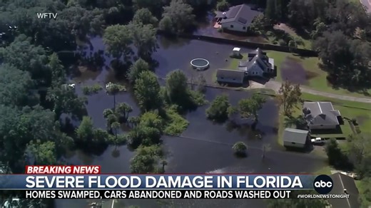 Central Florida is recovering after severe storms brought record-breaking rain, triggering flash floods that trapped families in their homes and wiped out roads. At least two reported tornadoes touched down in Mississippi. Victor Oquendo has more. https://abcnews.link/w0wCtRb | ABC World News Tonight with David Muir