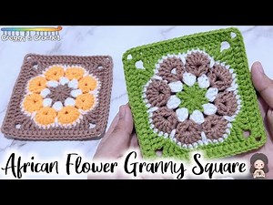 CROCHET “African Flower” Granny Square | Tutorial