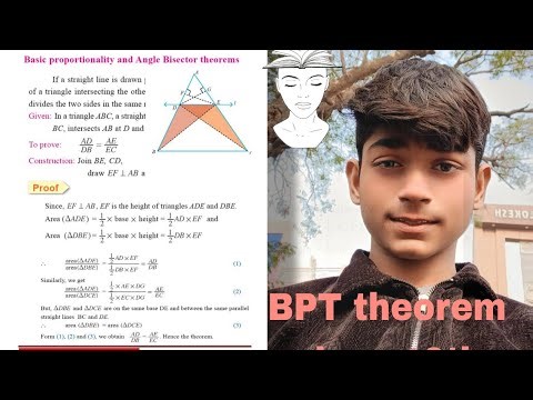 BPT Theorem Explained | Class 10 Maths | Easy MethodBasic Proportionality Theorem (BPT) |#trending