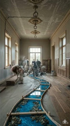 Luxury Epoxy River Dining Hall Transformation | Resin Floor Renovation Timelapse (Before & After)