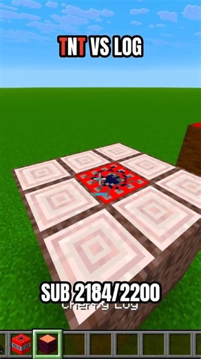 TNT vs LOG Who Wins #minecraft #minecraftshorts #shorts #angst