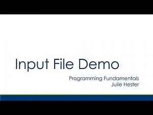 Reading Data from Input Files Demo in C++