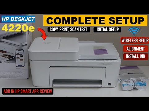 HP DeskJet 4220e Setup, Install Ink, Load Paper, WiFi Setup, Copy, Print & Scan Test, Review !