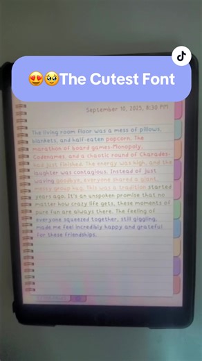 💖 Note-taking in the “Happy Notes” notebook. Using the “Happy Doodles” font. Find the notebook and font in my shop (www.adultyay.com) #digitalnotebook #digitalnotetaking #digitalnotes #digitalplannergirl #font