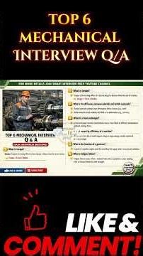 TOP 6 MECHANICAL INTERVIEW QUESTIONS & ANSWERS! (How to ANSWER COMMON Interview Questions!)