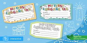 My First Luggage Tag Templates