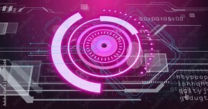Animation of digital data processing over scope scanning and circuit board
