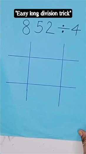#"Easy long division trick "of #852 ÷ 4