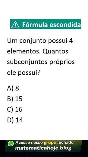 Subconjuntos próprios: como resolver sem decorar fórmulas