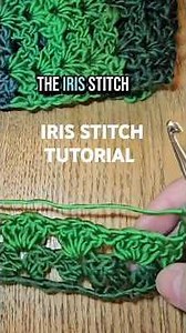 Iris stitch crochet tutorial #crochet #crochetstitch #tutorial #crochettutorial