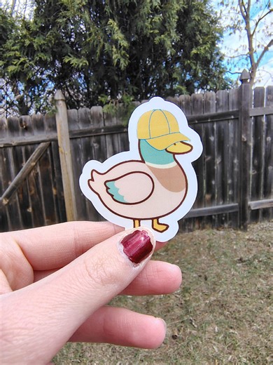 Baseball Cap Duck Sticker| Cute Duck Sticker| Waterproof Sticker| Gifts for Her| Spring Stickers| Journal Stickers - Etsy