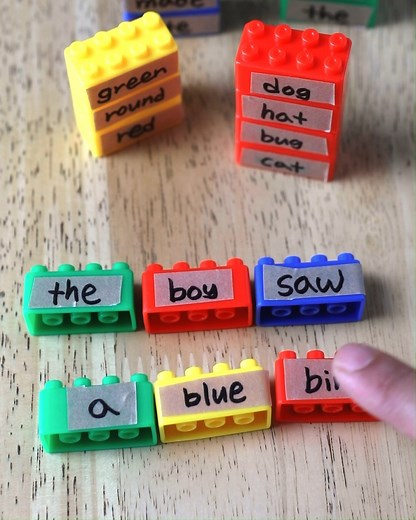 24K views · 151 reactions | Use Lego to build sentences! Read more cool ideas here >>> https://bit.ly/3uQvY7S | Teach Starter | Facebook