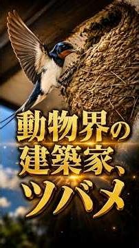動物界の建築家，ツバメ #建築家 #動物界 #ツバメ