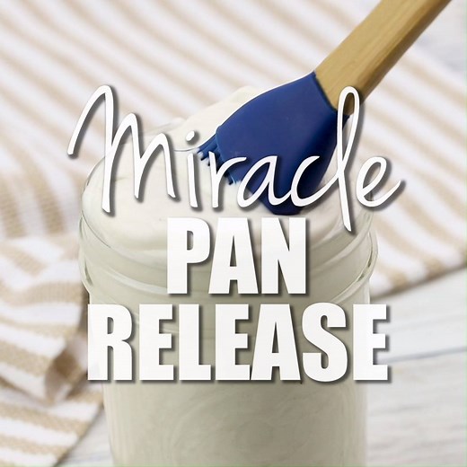 If you bake a lot, then this Miracle Pan Release recipe is a must-have item in your pantry! Nothing sticks to the pan, making clean up a breeze! https://www.lovebakesgoodcakes.com/miracle-pan-release/ | Love Bakes Good Cakes