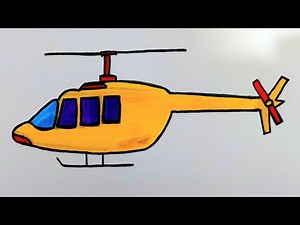 How to draw a helicopter 🚁 | Helicopter drawing easy (step by step) | Vehicle drawing