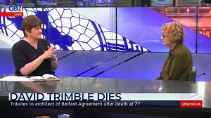 'We always loved him because he was honest, straight and brave. I don't think people over here realise how brave he had to be.' Dame Arlene Foster & Ruth Dudley Edwards reminisce about David Trimble, a key architect of the Belfast Agreement, who passed away aged 77 on Monday. | GB News