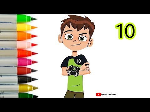 How to Draw Ben 10 easy Step By Step | Easy Colour drawing