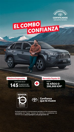 Con una RAV4 Seminueva Certificada, tu única decisión será elegir el próximo destino. Tu aventura diaria, asegurada. | Toyota Perú