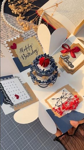 DIY birthday cake box #handmade #gift #diy #trending