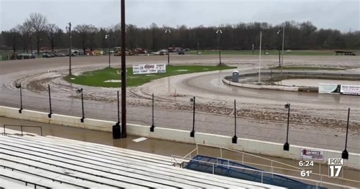 Heavy rain floods Crystal Motor Speedway, forces weekend race cancellation