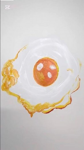 How to Paint a Fried Egg with Acrylic 🍳🎨